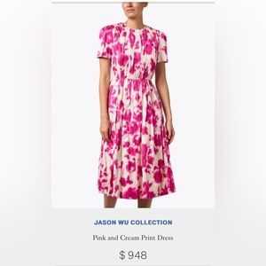 Jason Wu Collection Blue and green print Dress.